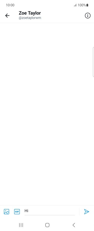 Write the required message and press the send icon.