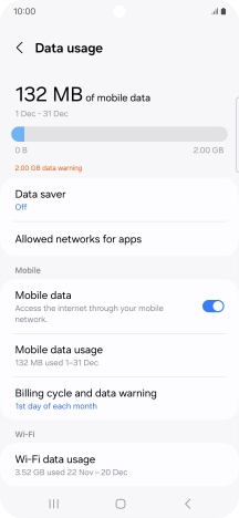 Press Data saver.