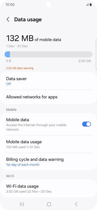 Press Data saver.