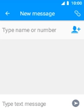 Select the search field and key in the first letters of the recipient's name.