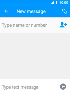 Select the search field and key in the first letters of the recipient's name.