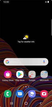 The flight mode icon shows that flight mode is turned on.