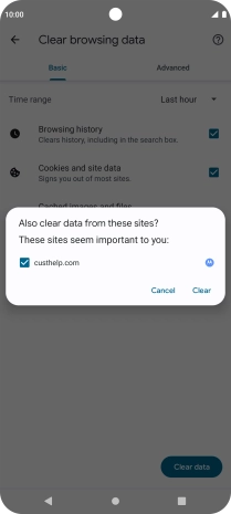 Press Clear.