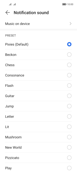 Press the required message tones to hear them.