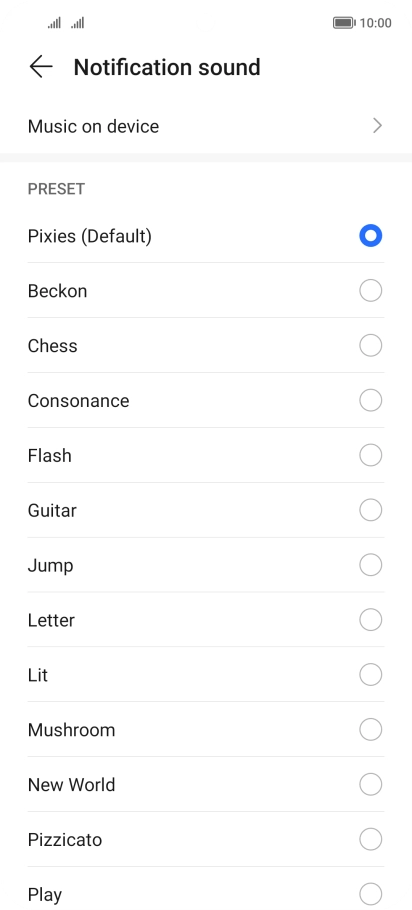 Press the required message tones to hear them.
