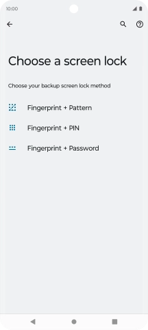 Press the required phone lock code and follow the instructions on the screen to create an additional phone lock code.