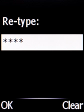 Key in the new PIN again and press the Navigation key.