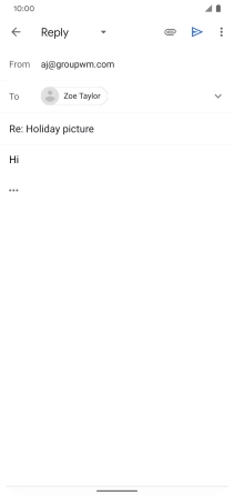 Write the required text and press the send icon.