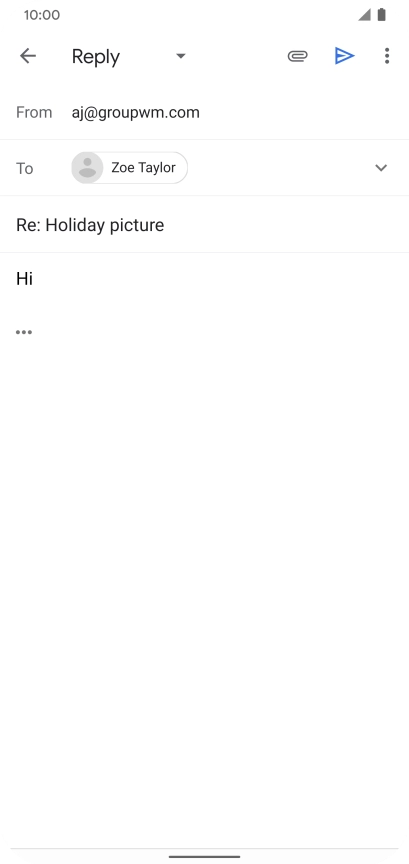 Write the required text and press the send icon.