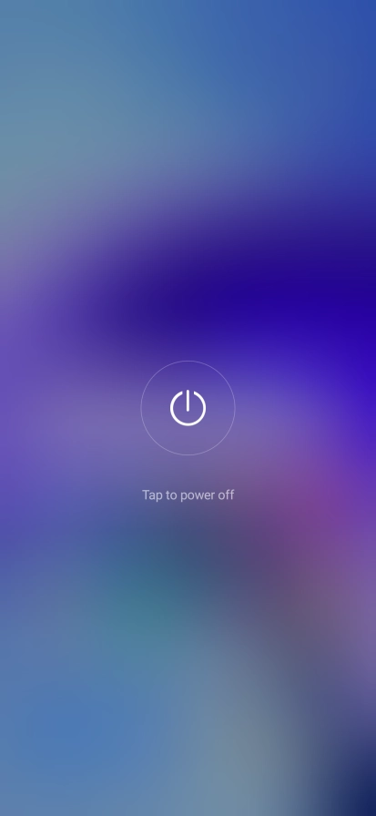 Press Tap to power off.