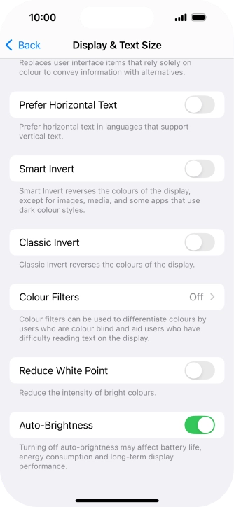 Press the indicator next to 