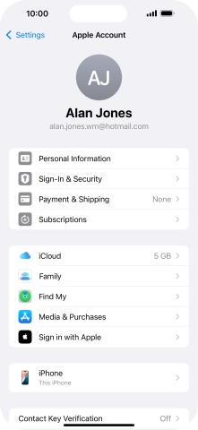Press iCloud.