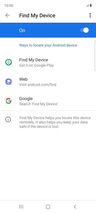 Press the Home key to return to the home screen.