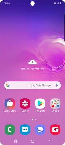 The alarm icon shows that the alarm is set.