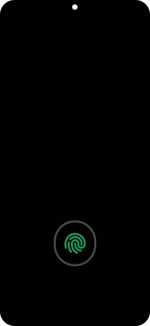 Place your finger on the fingerprint sensor to unlock your phone.
