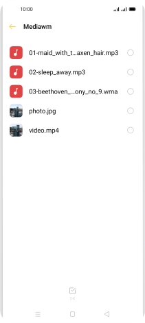 Press the required file.