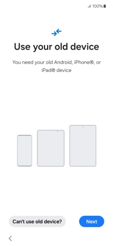 Press Can't use other device?.