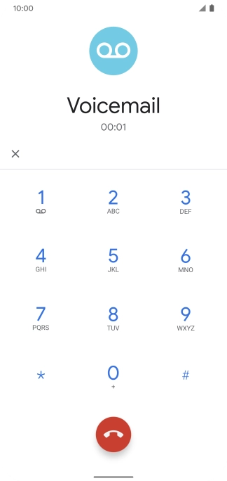 Press the end call icon.