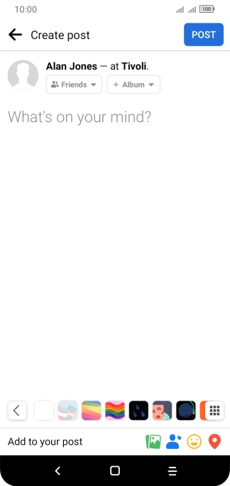 Press the text input field.