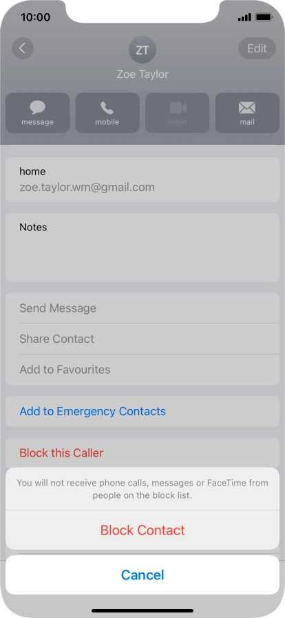 Press Block Contact.