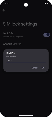 Key in your current PIN and press OK.
