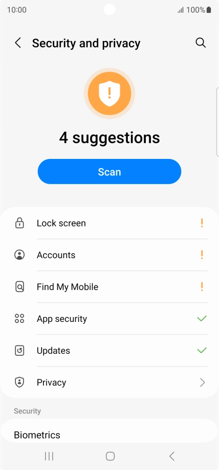 Press Privacy.