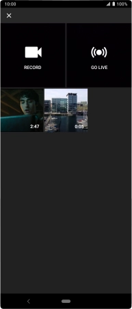 Press the required video clip.