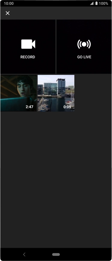 Press the required video clip.