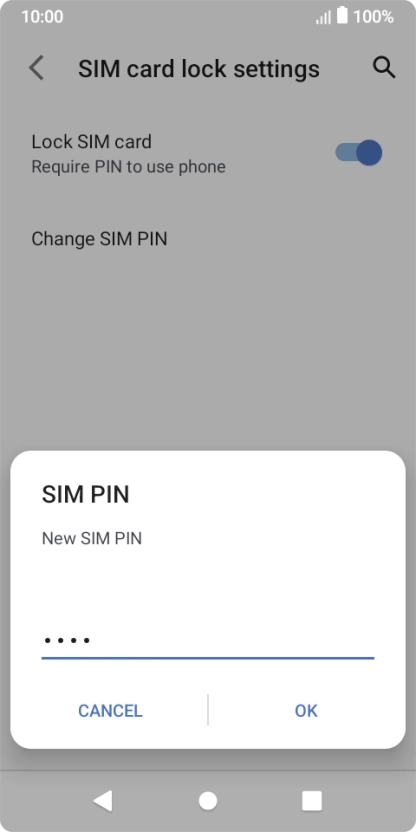 Key in a new four-digit PIN and press OK.