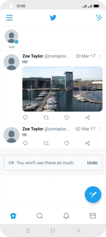 Press the new tweet icon.