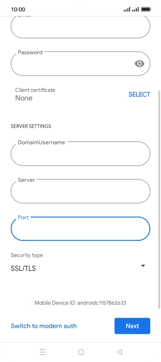 Press the drop down list below 