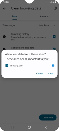 Press Clear.