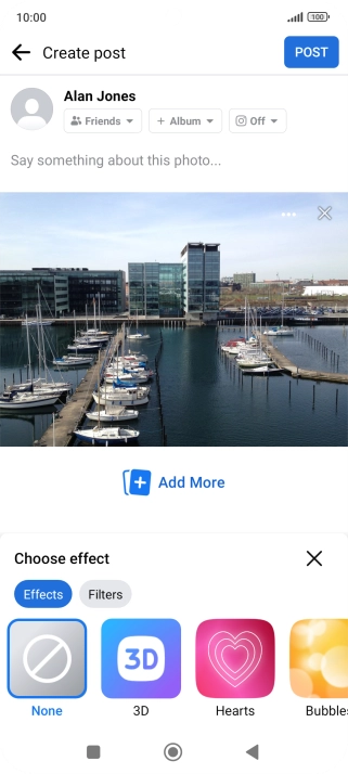 Press the text input field.