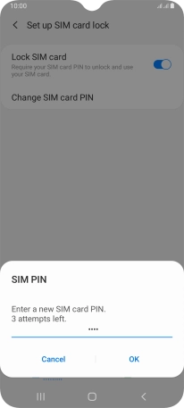 Key in a new four-digit PIN and press OK.