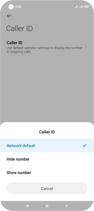 Press Show number to turn on caller identification.