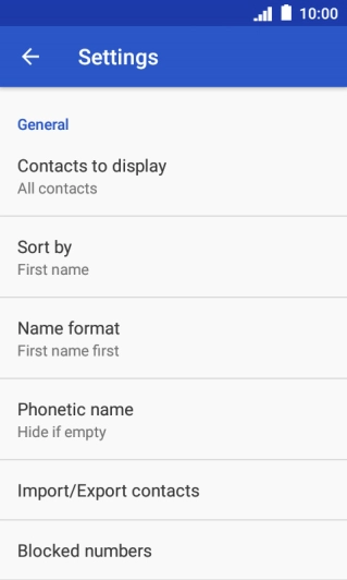 Press Import/Export contacts.