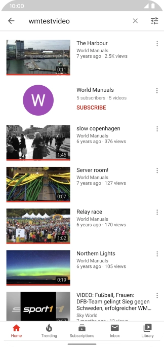 Press the required video clip.