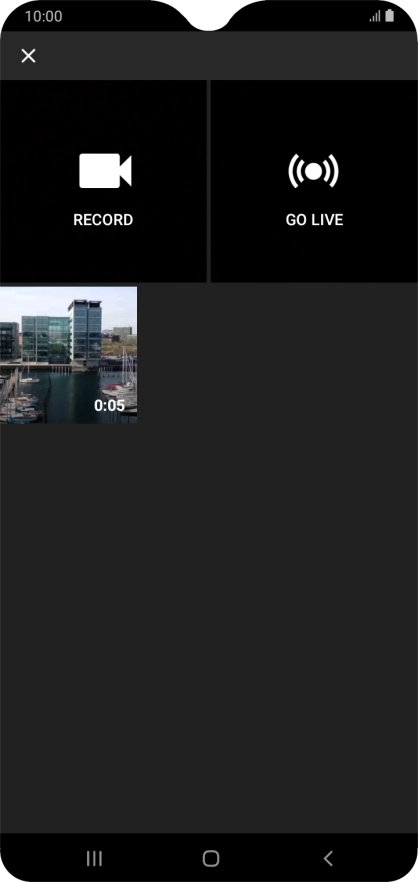Press the required video clip.