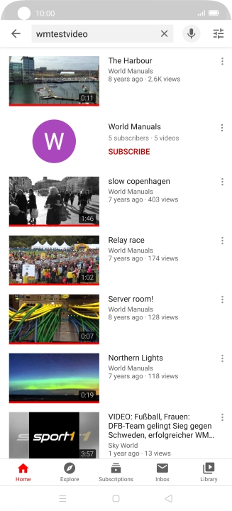 Press the required video clip.