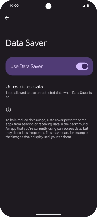 Press Unrestricted data.