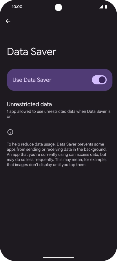 Press Unrestricted data.