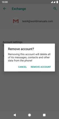 Press REMOVE ACCOUNT.