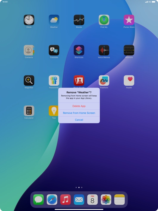 Press Delete App.
