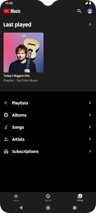 Press the required category and go to the required audio file.