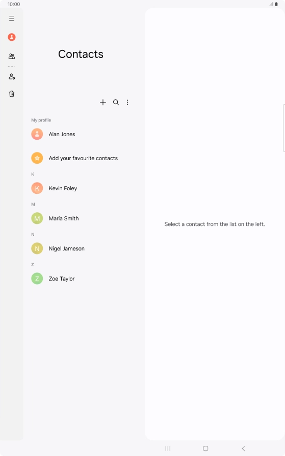 Press the menu icon.