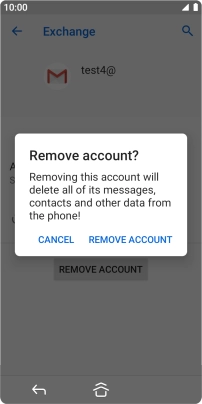 Press REMOVE ACCOUNT.