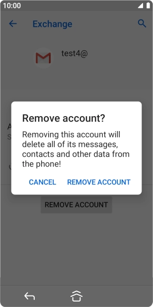 Press REMOVE ACCOUNT.