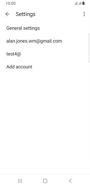 Press the required email account.