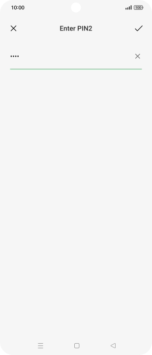 Press the confirm icon.