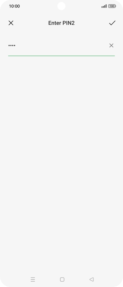 Press the confirm icon.